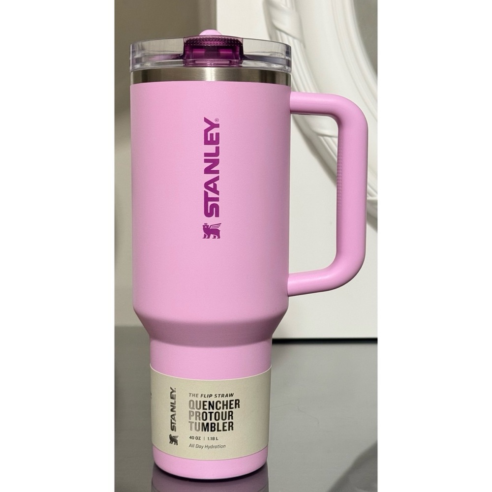 STANLEY QUENCHER PROTOUR 40OZ FLIP STRAW TUMBLER, CHERRY BLOSSOM PINK - Picture 1 of 4